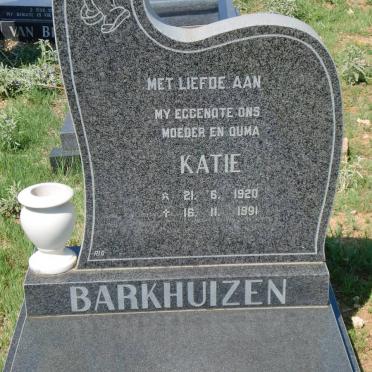 BARKHUIZEN Katie 1920-1991
