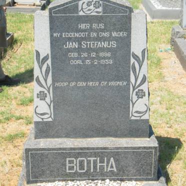 BOTHA Jan Stefanus 1896-1953