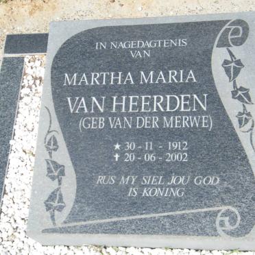 HEERDEN Martha Maria, van nee VAN DER MERWE 1912-2002