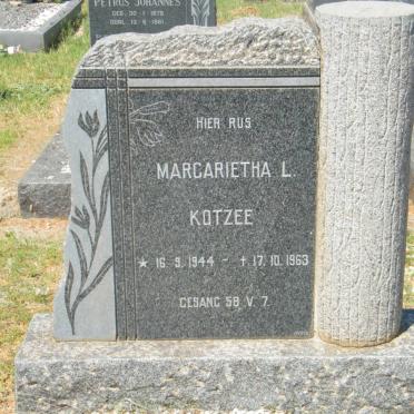 KOTZEE Margarietha L. 1944-1963