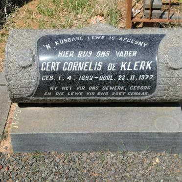 KLERK Gert Cornelis, de 11892-1977