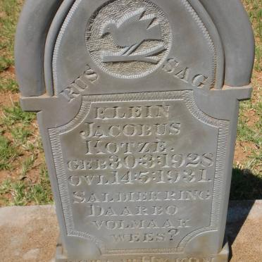 KOTZE Jacobus 1928-1931