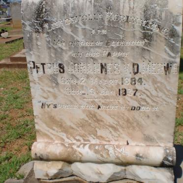 MERWE Petrus Johannes, van der 1884-1937