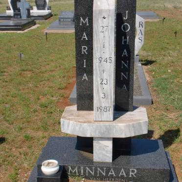 MINNAAR Maria Johanna nee VAN HEERDEN 1945-1987