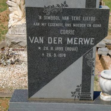 MERWE Corrie, van der nee ROUX 1899-1978