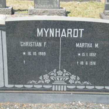 MYNHARDT Christian F. 1889- &amp; Martha M. 1892-1976