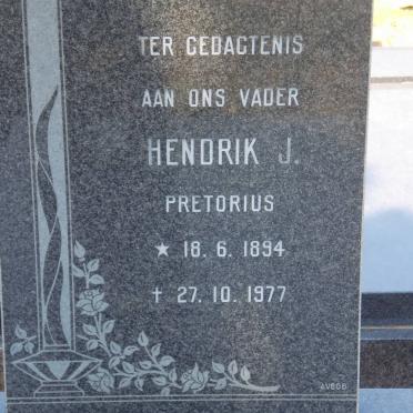 PRETORIUS Hendrik J. 1894-1977