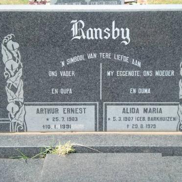 RAMSBY Arthur Ernest 1903-1991 &amp; Alida Maria BARKHUIZEN 1907-1979