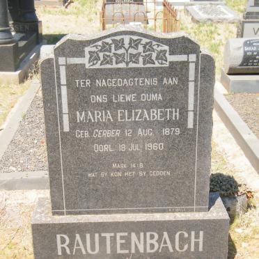 RAUTENBACH Maria Elizabeth nee GERBER 1879-1960