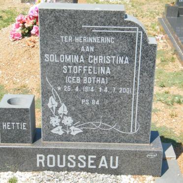 ROUSSEAU Solomina Christina Stoffelina nee BOTHA 1914-2001