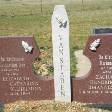 STADEN Zacharias Hendrik Johannes, van 1928-1997 &amp; Elizabeth Catharina Wilhelmina 1930-