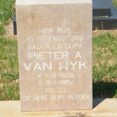 WYK Pieter A., van 1925-1984