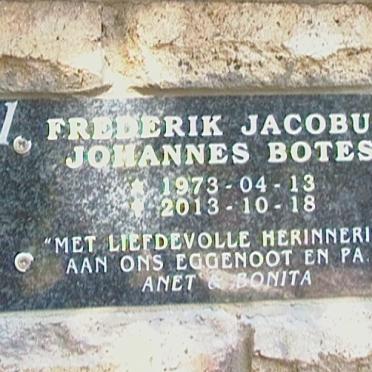 BOTES Frederik Jacobus Johannes 1973-2013