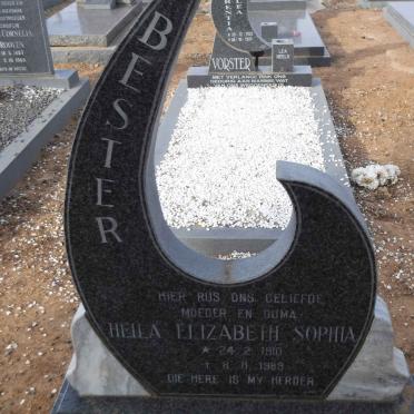 BESTER Heila Elizabeth Sophia 1910-1989