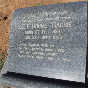 BÖHME E.E.G. 1923-1939