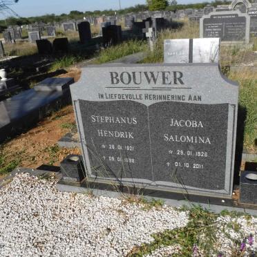 BOUWER Stephanus Hendrik 1921-1998 &amp; Jacoba Salomina 1926-2011