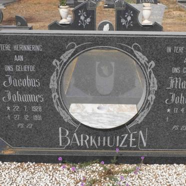 BARKHUIZEN Jacobus Johannes 1928-1991 &amp; Martha Johanna 1929-