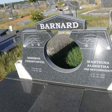BARNARD Hendrik Christoffel 1932-2004 &amp; Marthina Albertha BEZUIDENHOUT 1928-1999