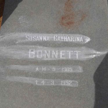 BONNETT Susanna Catharina 1909-1992