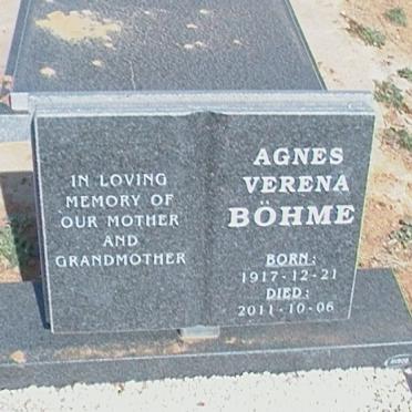 BÖHME Agnes Verena 1917-2011