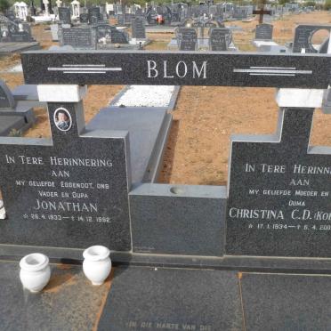BLOM Jonathan 1933-1992 &amp; Christina C.D. 1934-2001