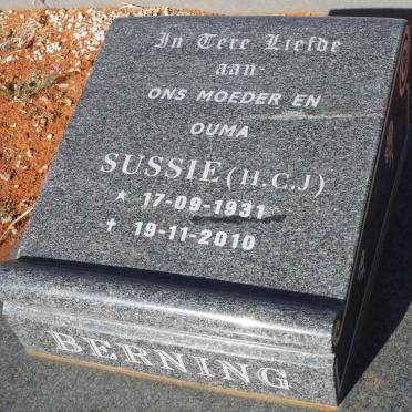 BERNING J.J. 1931-2003 &amp; H.C.J. 1931-2010