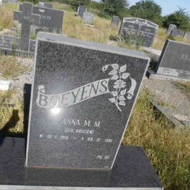BOEYENS Matthys C. 1903-1967 &amp; Anna M.M. KRUGER 1913-1981