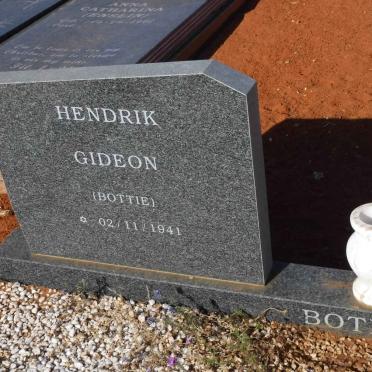 BOTHMA Hendrik Gideon 1941- &amp; Catharina Magdalena 1946-2003