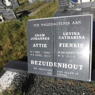 BEZUIDENHOUT Adam Johannes 1945-2011 &amp; Levina Catharina 1944-1997