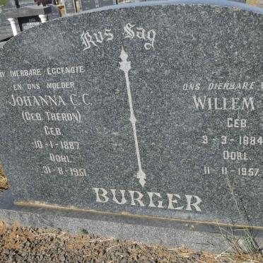 BURGER Willem P. 1884-1957 &amp; Johanna C.C. THERON 1887-1951