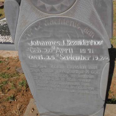BEZUIDENHOUT Johannes J. 1871-1920