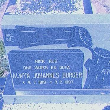 BURGER Alwyn Johannes 1919-1997