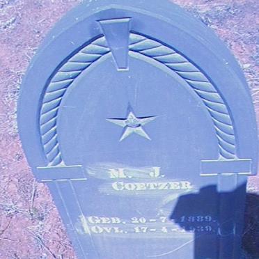 COETZER M.J. 1889-1939