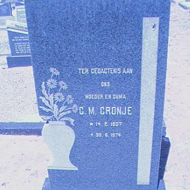 CRONJE C.M. 1907-1974