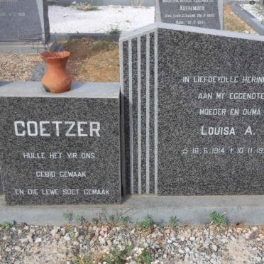 COETZER Paul Michiel 1908-1985 &amp; Louisa A. 1914-1978