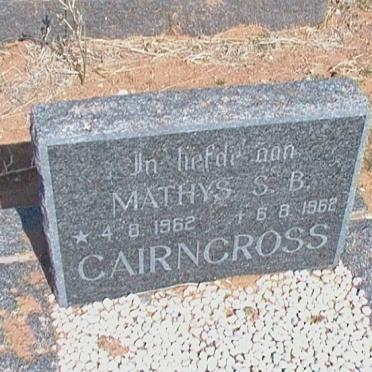 CAIRNCROSS Mathys S.B. 1962-1962