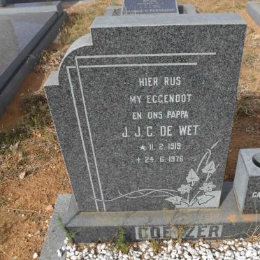 COETZER J.J.C. De Wet 1919-1976