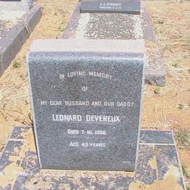 DEVEREUX Leonard  -1956