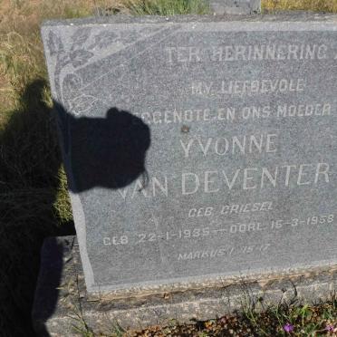 DEVENTER Yvonne, van nee GRIESEL 1935-1958