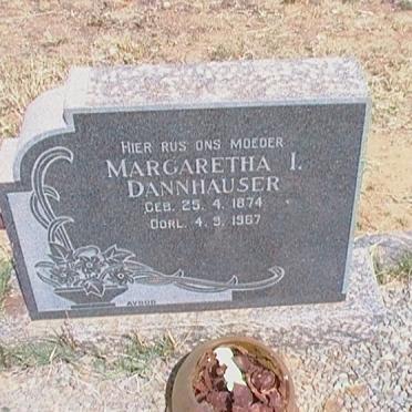 DANNHAUSER Margaretha I. 1874-1967