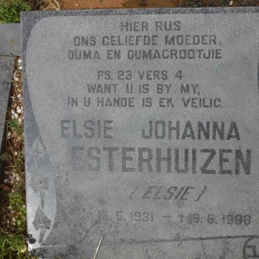 ESTERHUIZEN Elsie Johanna 1931-1998