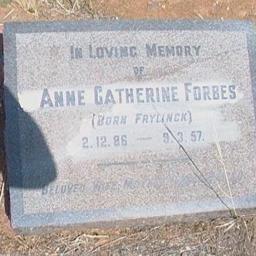 FORBES Anne Catherine nee FRYLINCK 1886-1957