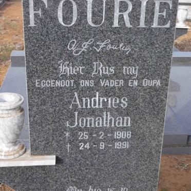 FOURIE Andries Jonathan 1908-1991