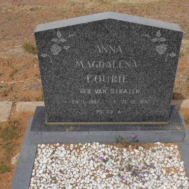 FOURIE Anna Magdalena nee VAN STRATEN 1897-1987