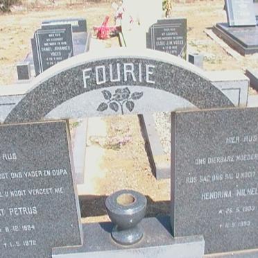 FOURIE Gert Petrus 1894-1972 &amp; Hendrina Wilhelmina 1903-1993