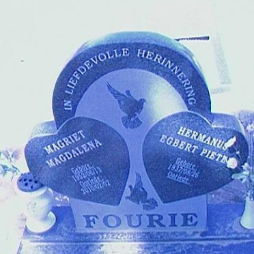 FOURIE Hermanus Egbert Pieter 1937- &amp; Magriet Magdalena 1952-2010