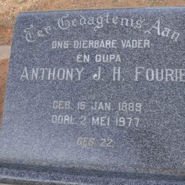 FOURIE Anthony J.H. 1889-1977