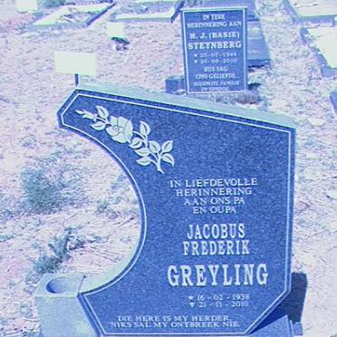 GREYLING Jacobus Frederik 1938-201?