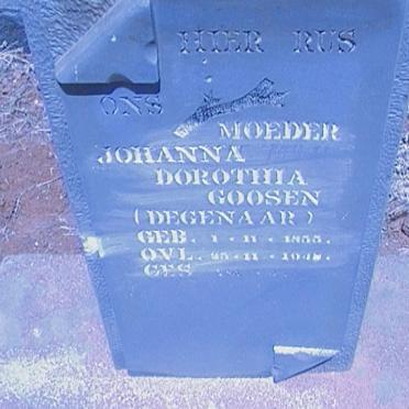 GOOSEN Johanna Dorothea nee DEGENAAR 18??-19??