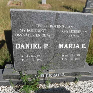 GRIESEL Daniel P. 1912-1963 &amp; Maria E. 1914-1980 :: GRIESEL Michiel C. -195?